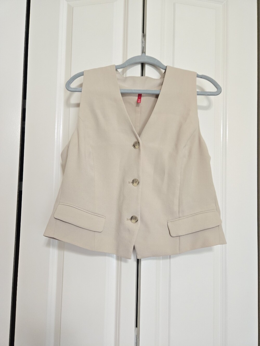 Spanx Crepette Classic Cream Women's Vest Size Large